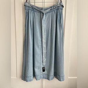 Lauren Ralph Lauren Size 18 BNWT Belted A-Line Midi Skirt 100% Lyocell